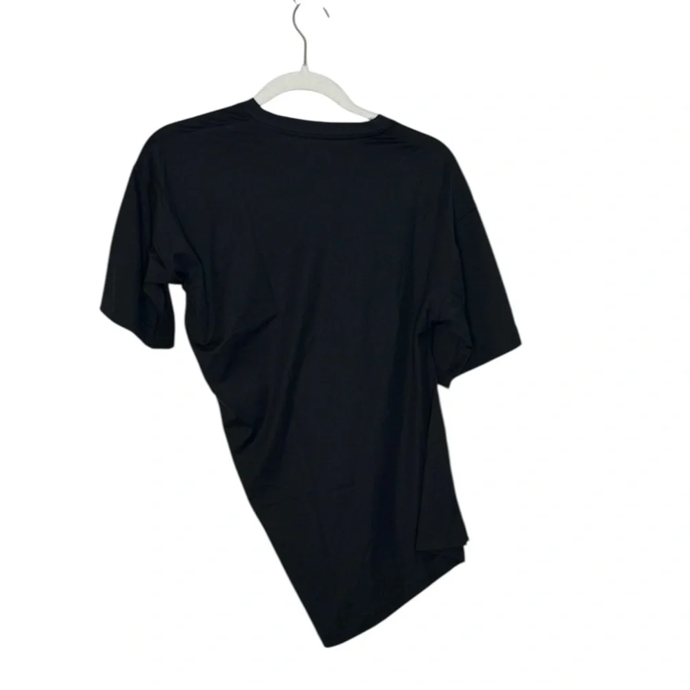 J. Crew New 100% Peruvian Pima Cotton Twisted Asymmetrical Black Tee NWT S